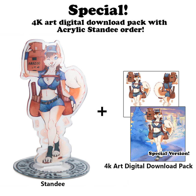 Husky Delivery Service Acrylic Standee