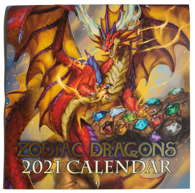 2021 Zodiac Dragons Calendars by SixthLeafClover with 13 brand new amazing artworks of Western Zodiacs inspired fantasy dragons