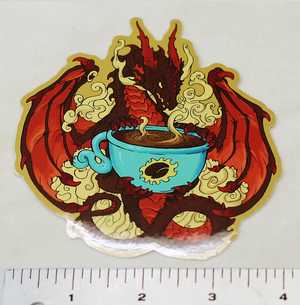 Coffee Dragon Sticker